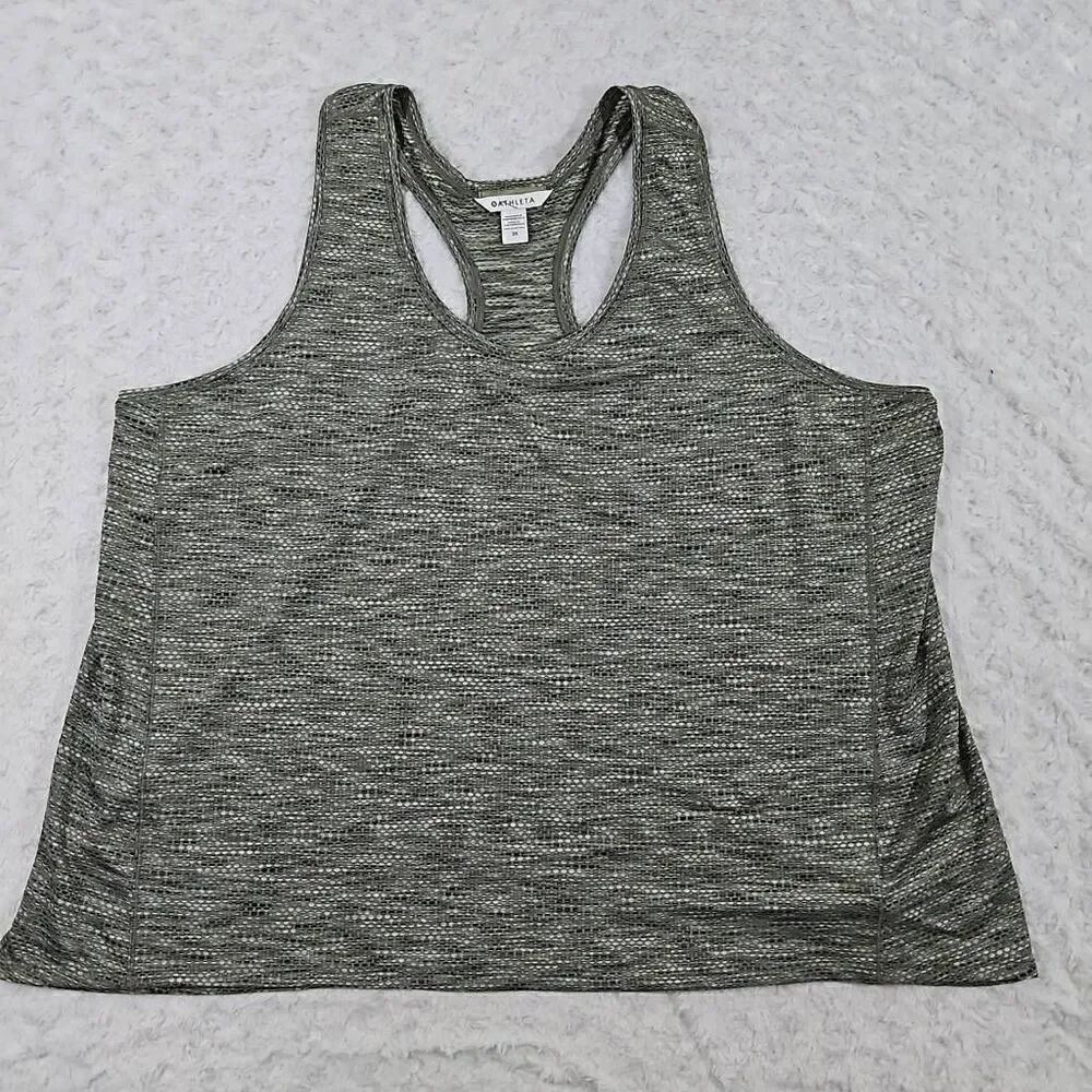 Athleta ultimate scoop mesh tank olive green women's 3X workout gym summer